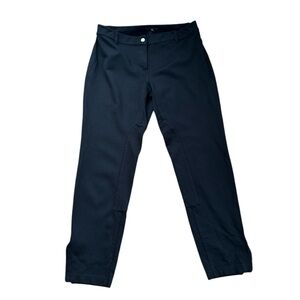 Eileen Fisher Riding Breeches Ponte Pant Black Sz M Equestrian Stretch Zip Ankle